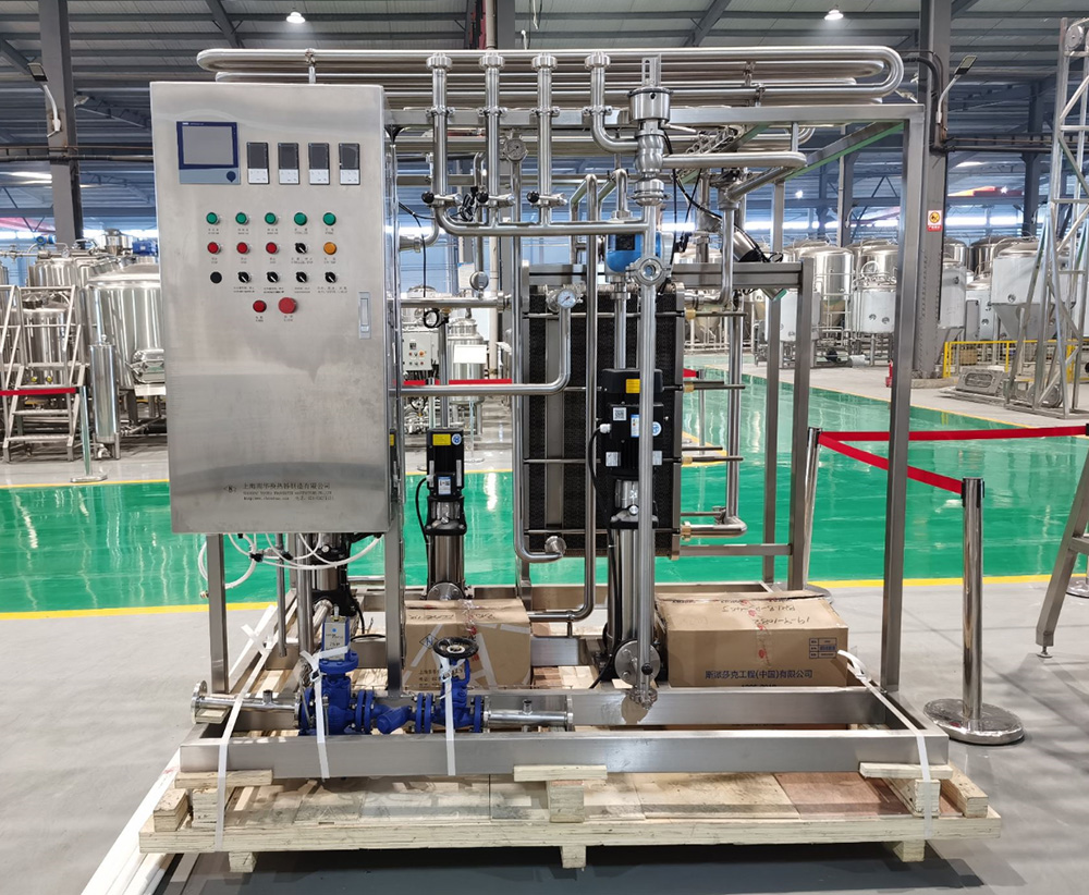 2000L/hr Plate Type Flash Pasteurizer for Beer and Beverages